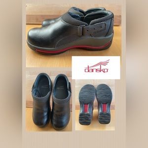 LIKE NEW DANSKO  adjustable Clog  Black 36, W6 kids 4) Euro Style. MI Poland.